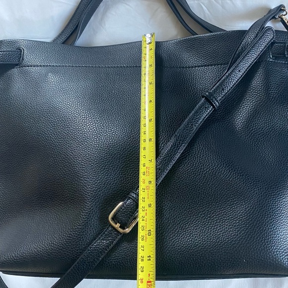 Black Vegan Leather Crossbody Bag - Picture 9 of 10